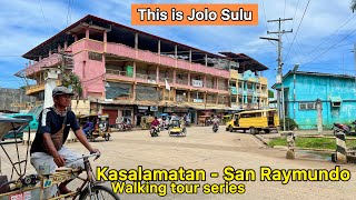 Jolo Sulu  walking tour in Latih  Kasalamatan  San Raymundo [upl. by Neelahtak]