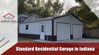 24 x 30 x 8 Metal Garage installed in Indiana [upl. by Bainbrudge334]