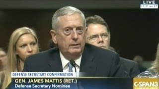 General Mattis Confirmation Hearing To Be Secretary Of Defense [upl. by Yert]