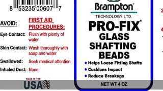 Brampton PROFIX Glass Shafting Beads  Golf Club Shaft Installation Stabilizer  Increase Bond Str [upl. by Mehelhteb]