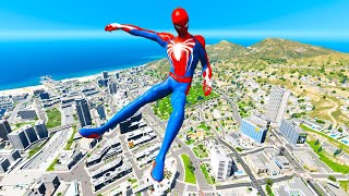 GTA 5 Spiderman Falling off Highest  Funny Moments amp GTA 5 Gameplay Fails [upl. by Seraphine]