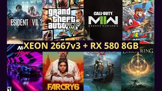 XEON 2667v3  RX 580 8GB EM GAMES [upl. by Jude844]