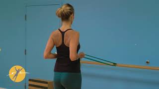 Scapular stabilization  scapular retractions with resistance band [upl. by Oknuj]