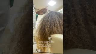 Cabelo cacheado de 55Cm com 300gr e aplicação de micro cápsulas de queratina [upl. by Natsreik562]