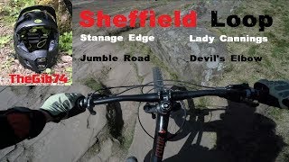 Sheffield Loop  Lady Cannings Devils Elbow Stanage Edge Peak District Chin Cam MTB [upl. by Anwahsed563]