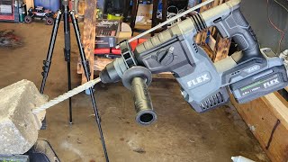 FLEX 24V 1 INCH SDS ROTARY HAMMER DRILL TESTING AND REVIEW 🤔🤔🤔🤔 [upl. by Harvey]