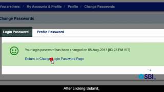 SBI RINB – How to Change Login or Profile Password on Online SBI [upl. by Chelton]