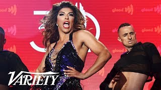 Shangela Performs A Beyoncé Medley at GLAAD Media Awards [upl. by Nauq]