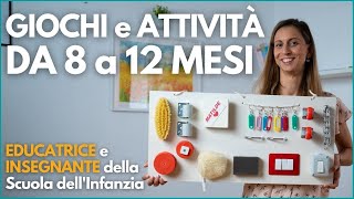 ATTIVITÀ e GIOCHI per lo SVILUPPO del BAMBINO da 8 a 12 MESI [upl. by Ahsehyt]