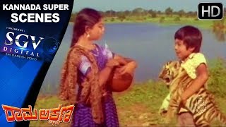 Rama Lakshmana Kannada Movie  Tiger Comedy Scenes  Kannada Scenes  M P Shankar Ashok [upl. by Aivonas802]