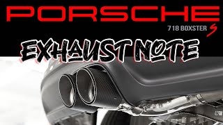 Porsche 718 Boxster S Exhaust Sound with Sport Mode  Sport Exhaust [upl. by Ybbed]