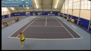 Siniakova Katerina v Novotna Nikola  2016 Tenisova extraliga [upl. by Aiuqal569]