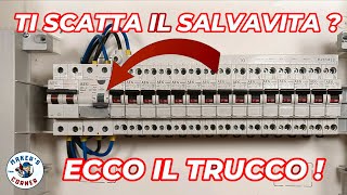 ti scatta il salvavita  Ecco il trucco impianti elettrici abitazione [upl. by Sherman]