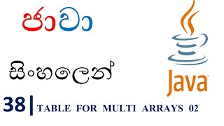 Java Sinhala Tutorial  38  Table for Multi Arrays 2  Shanaka Wijerathna [upl. by Celesta]