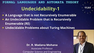 Formal Languages amp Automata TheoryLect47Undecidable ProblemsRecursive Languages amp Turing Machine [upl. by Unity]