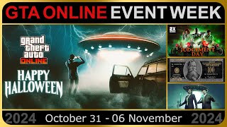 GTA ONLINE EVENT WEEK  HAPPY HALLOWEEN  2X GTA amp RP ON JUDGEMENT DAY  NEW WEAPON SHOCKER amp MORE [upl. by Neggem462]