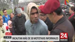 Surco incautan más de 30 mototaxis informales [upl. by Shiau]