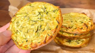 Galettes de Courgettes  2 Ingrédients  SANS FARINE NI OEUFS NI FROMAGE [upl. by Atcliffe554]