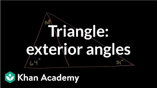 Triangle angle example 1  Angles and intersecting lines  Geometry  Khan Academy [upl. by Kurtzig914]