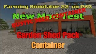 FS22 Garden Shed Pack  new mod for mar 24  quotnot a shed quot [upl. by Nepil]