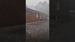 Sehr heftiges Gewitter mit Hagel in Brandenburg deutschland wetter [upl. by Aicatan]