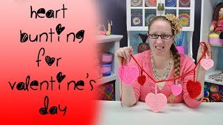 Crochet Heart Bunting amp How to Stiffen Crochet Projects [upl. by Anire]