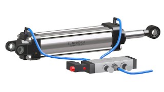 Pneumatic Cylinder Working explained Animation [upl. by Anaeli]