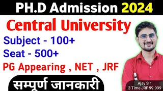 Phd Admission Notification Release Nov 2024 🎯 Visvas Bharti University Phd Admission Start 2024 [upl. by Presber110]