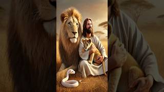 Jesus With The Lion Family edit jesuschrist jesús fe [upl. by Hedberg]