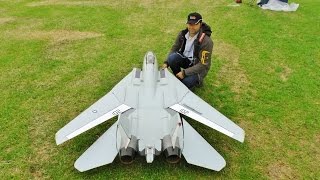 ③ LARGE SCALE RC FLYEAGLE SWINGWING GRUMMAN F14 TOMCAT TWIN TURBINES WESTON PARK MODEL SHOW  2016 [upl. by Wardieu]