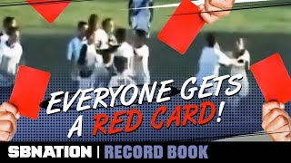 An Argentinian match once had a record 36 red cards  Record Book [upl. by Bathilda]