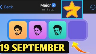 Major Airdrop all Task Completed 19 September  Major Puzzle Durov 19 Sept  Major Puzzle Today [upl. by Hajed]