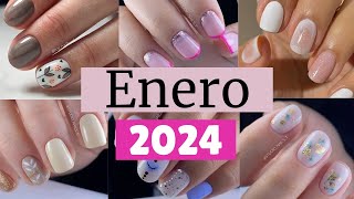 TENDENCIAS en Uñas Cortas para ENERO 2024Recopilación de diseños de uñas para año nuevo [upl. by Mossberg]