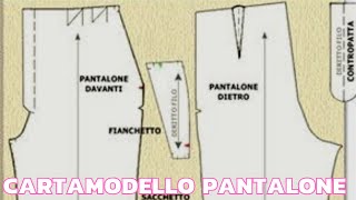 POSIZIONARE CARTAMODELLO PANTALONI SULLA STOFFA LezioneSartoriale CCarpentieri [upl. by Gotcher]