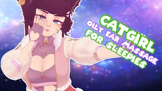 ASMR🐾 Catgirl Tingles Your Brain With Oily Ear Massage [upl. by Selegna]