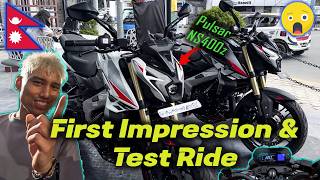 BAJAJ PULSAR NS 400Z FIRST TEST RIDE IN NEPAL  UNEXPECTED PERFORMANCE  2024 [upl. by Athena755]