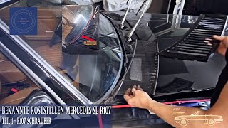 Bekannte Roststellen beim Mercedes SL R107  Teil 1  R107 Schrauber Oldtimer Restauration [upl. by Ahsinhoj]