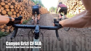 Canyon Grizl CF SL8 Raiders Gravel Live Ride Review [upl. by Litnahc]