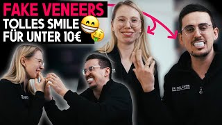 Fake Veneers aus dem Internet Wir testen Zähne unter 10€ [upl. by Nnaycart]