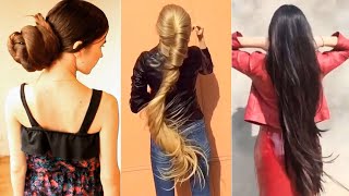 Bun Drop Compilation with 42 Most Beautiful Long Hair Girls 2018 [upl. by Park]