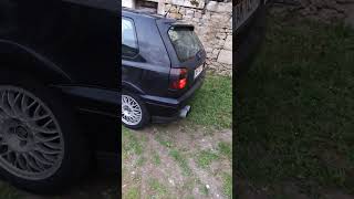 VW golf 3 vr6 flame remus exhaust pot echappement decata [upl. by Arahd782]