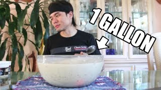 1 GALLON of CLAM CHOWDER Challenge asmr warning [upl. by Asiel]