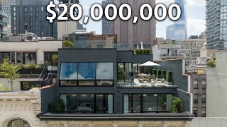 Touring a 20000000 NYC Penthouse With a Massive Rooftop Deck [upl. by Renaxela]