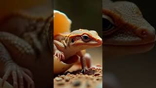 A baby lizard hatching from a small hard shelled egg ai ia real animation [upl. by Dnomar]