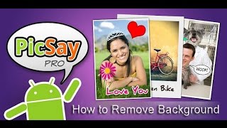 Tutorial Picsay Pro 9 2016  How to remove Background with Picsay Pro Android [upl. by Mateya]