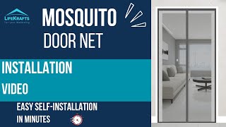 How to install magnetic mosquito door net  DIY  LifeKrafts magnetic mosquito screen [upl. by Llenaej]