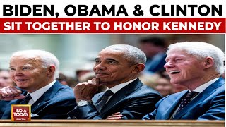 Biden Obama And Clinton Sit Together As They Honor Ethel Kennedy As A Hero And A Gift [upl. by Prichard]