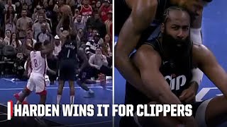 James Harden WINS IT for the Clippers 😤 4point play with 6 seconds left 🚨  NBA on ESPN [upl. by Dari249]