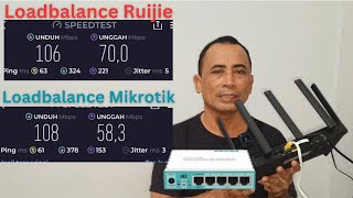 LOADBALANCE MIKROTIK VS RUIJIE loadbalancer loadbalance [upl. by Ahsata807]