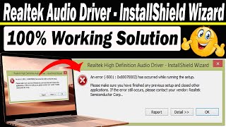 Realtek Audio Driver  InstallShield Wizard Realtek High Definition Audio Driver Issue in Windows11 [upl. by Templa]